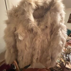 Fluffy FOX FUR COAT jacket